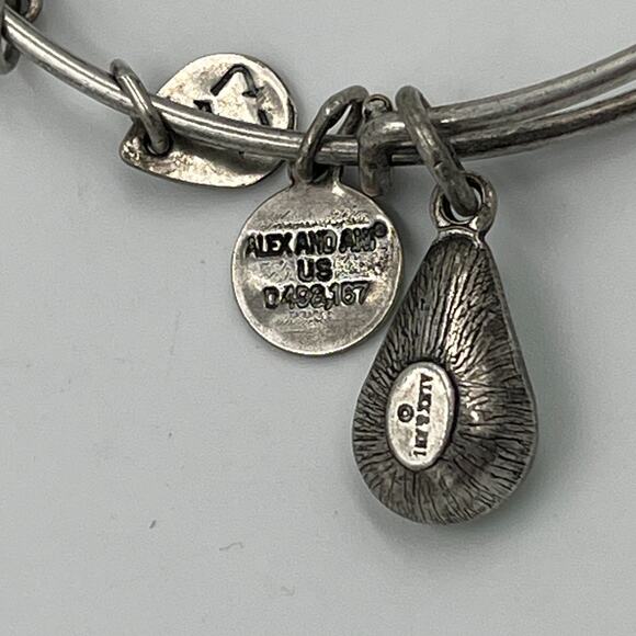 Alex and Ani August Peridot Birthstone Silver Charm Bracelet - Picture 6 of 6